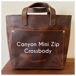 new portland leather • canyon mini zip crossbody